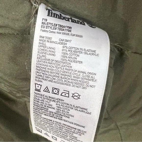 Timberland Mt. Kelsey Parka Shearling Lined Fleece Coat Taupe - Picture 14 of 14